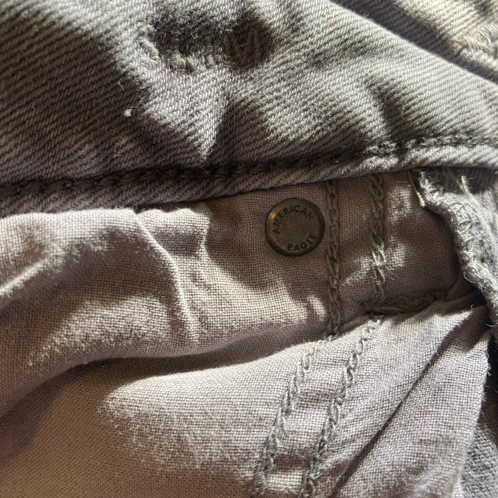 American Eagle Outfitters 28X30 Slim Airflex Gray Distressed Denim Jeans - Picture 11 of 13